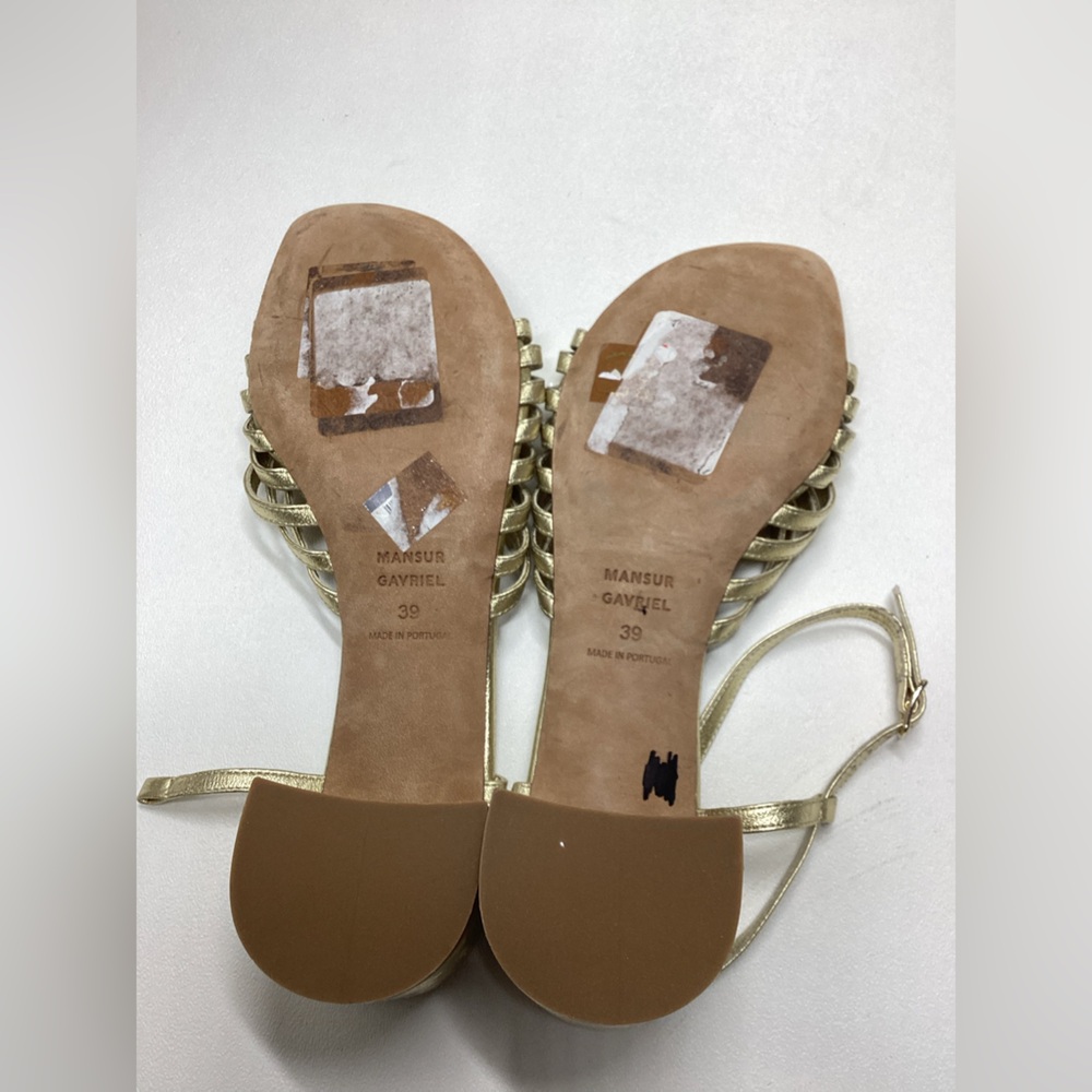 Mansur Gavriel Women's Sun Block Heel‎ Leather Ankle Strap Sandals Size EU 39 - Picture 9 of 15